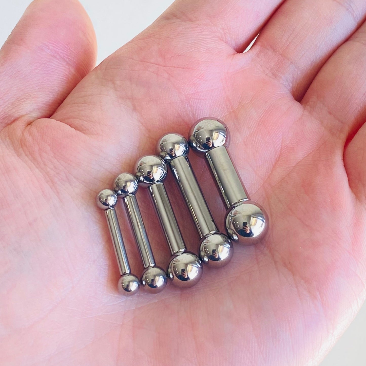 G23 Internally Threaded Heavy Gauges Titanium Barbell