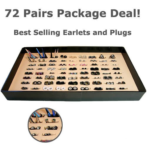 144pc Ear Jewelry Pack with Display (1 Tray/pkg)