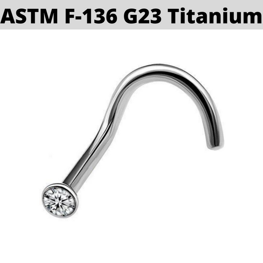 G23 Titanium Press Fit CZ Nose Screw