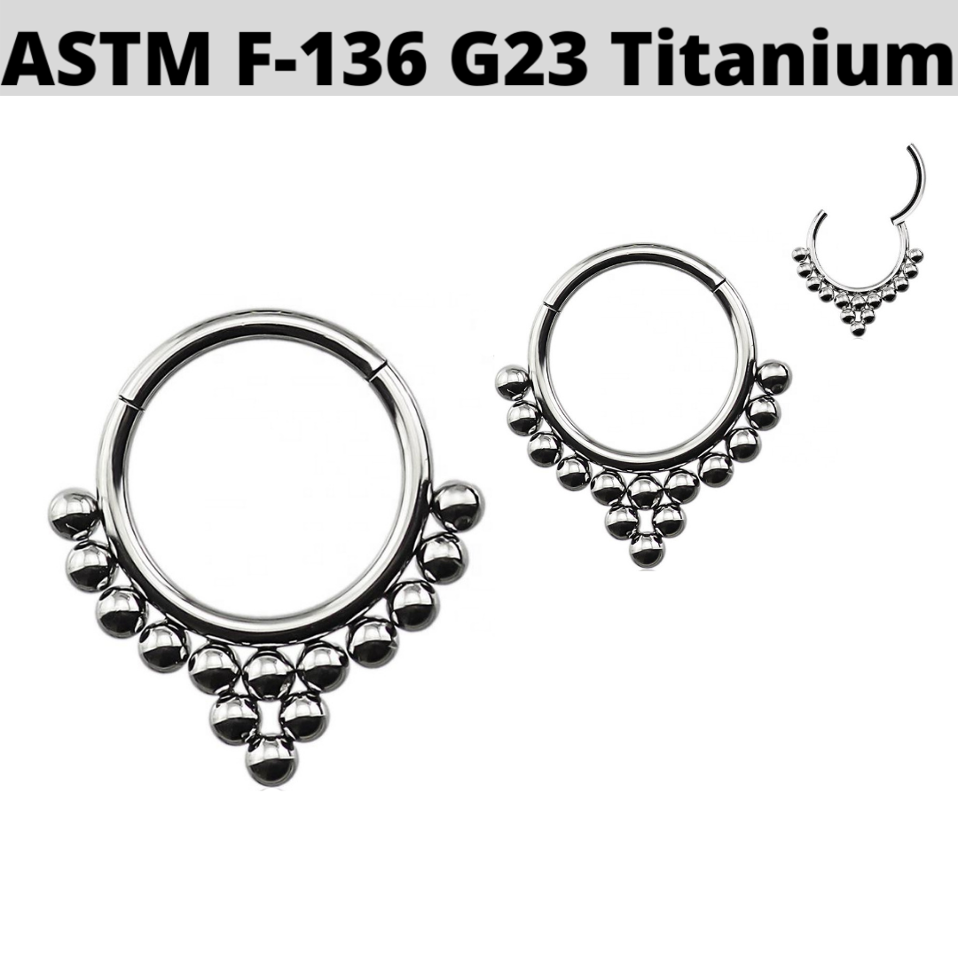 G23 Titanium Center Point Beads Hinged Segment Clicker