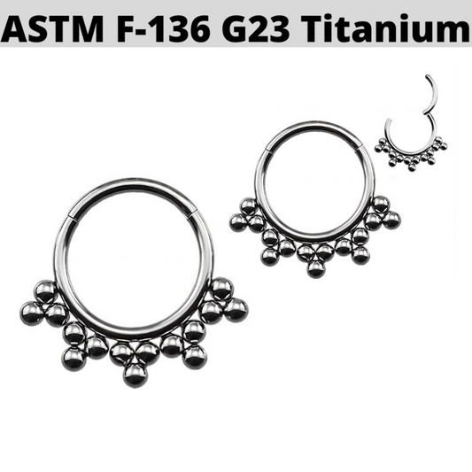 G23 Titanium Outer Crown Beads Hinged Segment Clicker