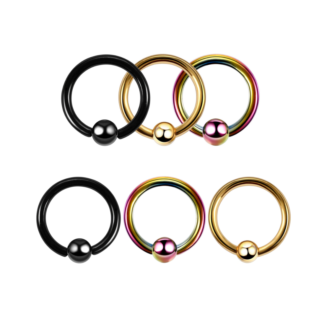 14G Ion Plated Captive Ring