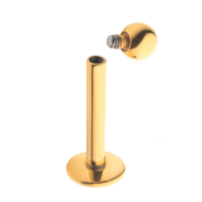 Internally Threaded Ion Plated Ball Labret