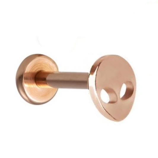 16G Alien Internally Threaded Rose Gold Ion Plated Tragus Labret