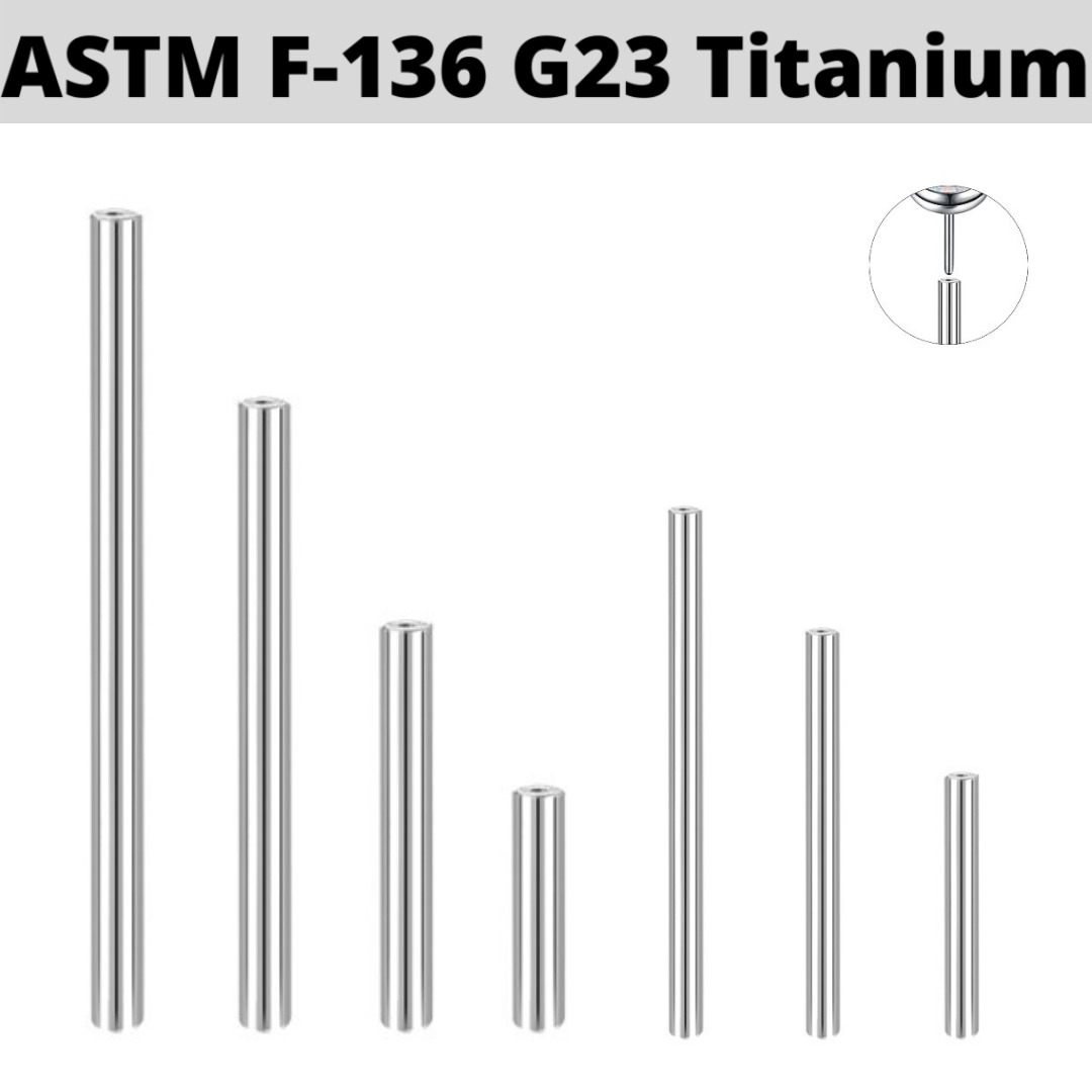 G23 Titanium Threadless Push In Barbell Shaft