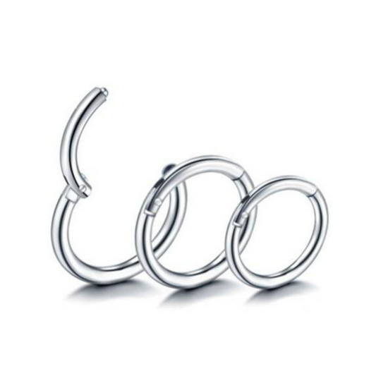 18G 16G 14G Steel Hinged Segment Clicker Ring