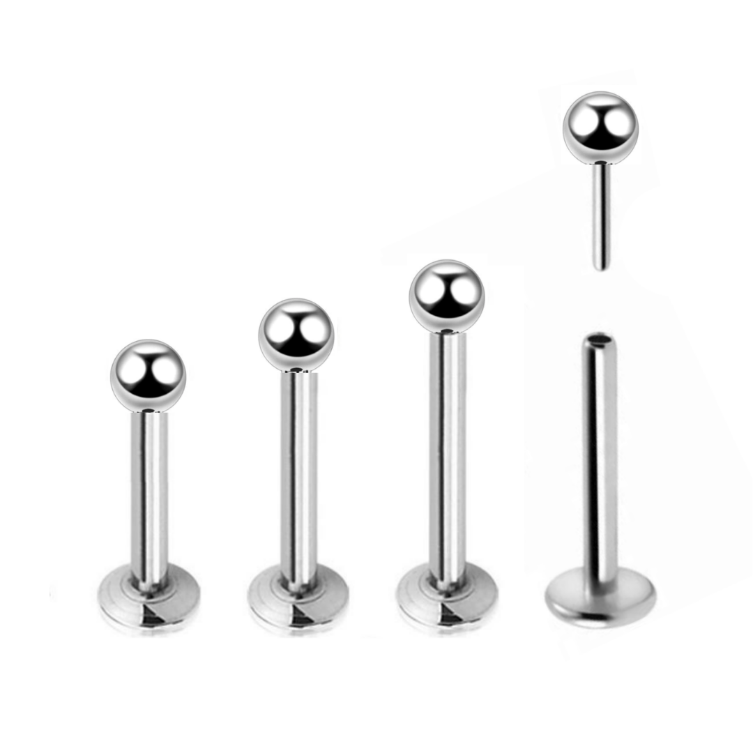 16G 18G 20G Threadless Push In Ball Labret – APM