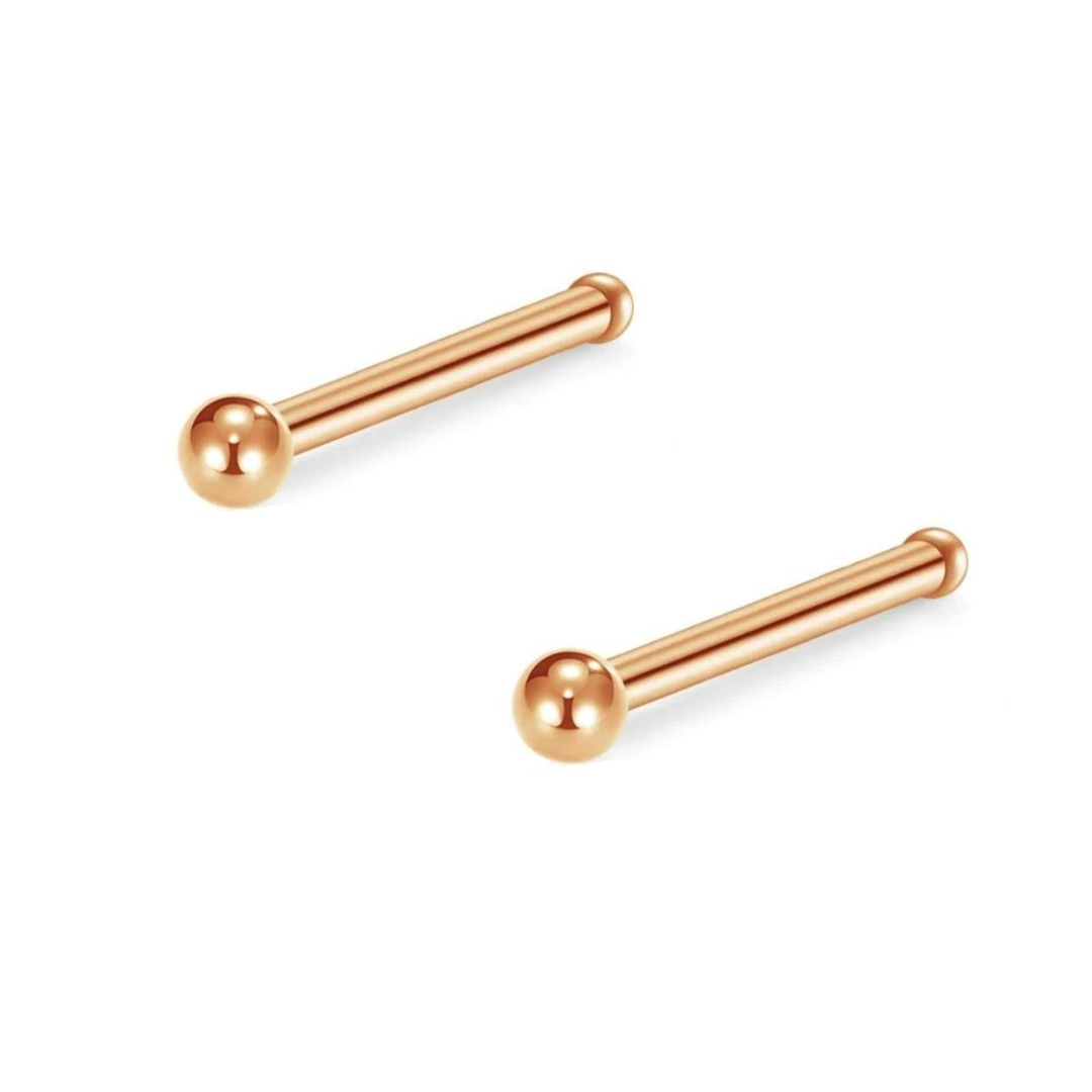 Rose Gold Steel Ion Plated Ball Nose Stud
