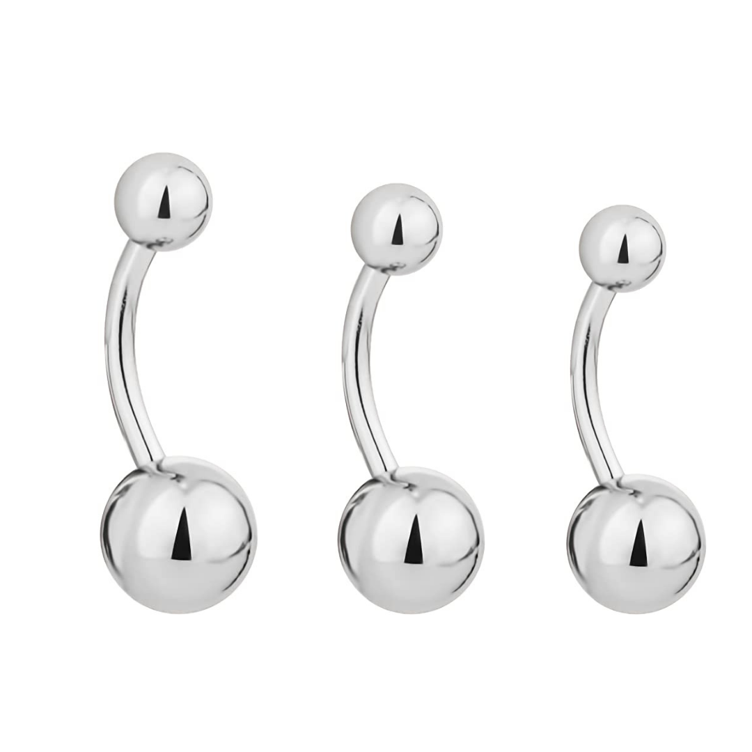 Steel Belly Ring 5+8mm Ball