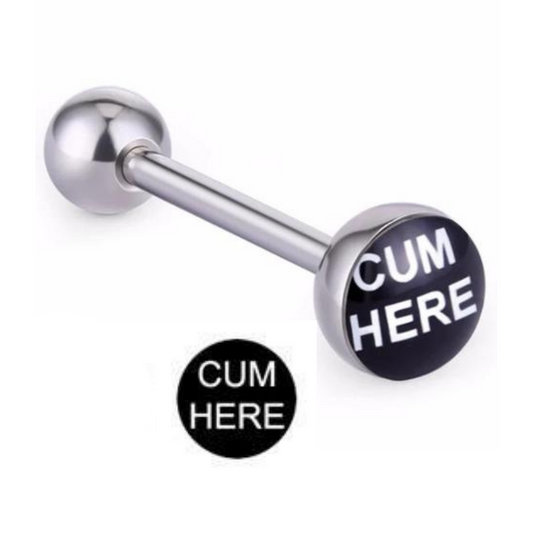 XXX Bad Word Logo Tongue Rings