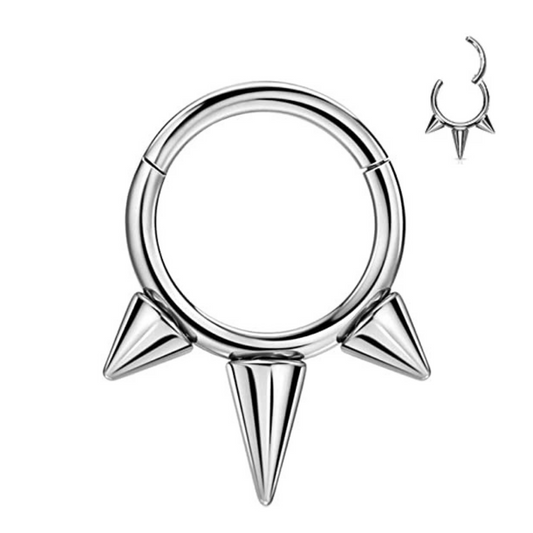 16G Steel Triple Spikes Hinged Clicker