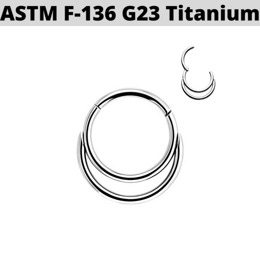 G23 Titanium Double Loop Hinged Segment Clicker