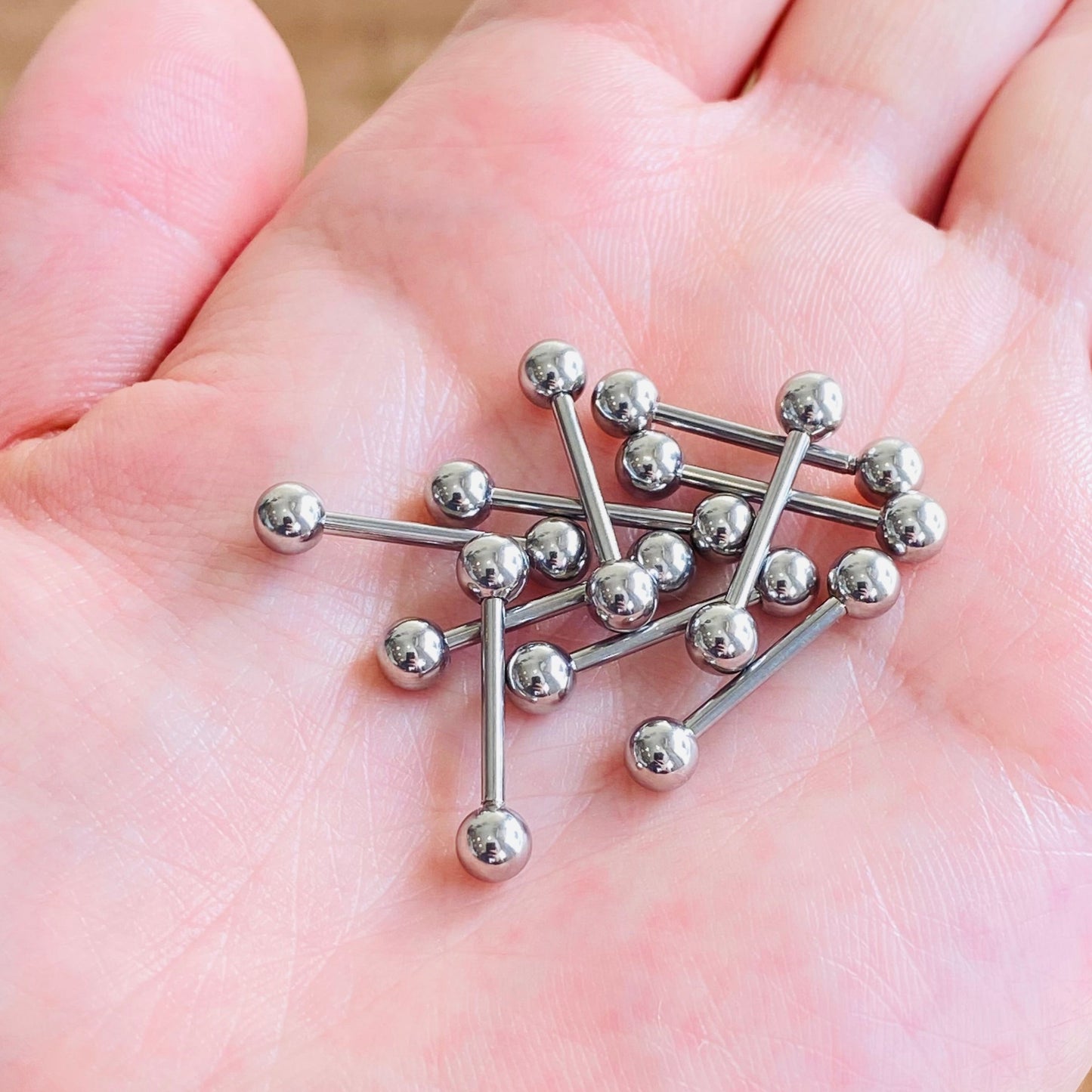 14G Steel Ball Barbell