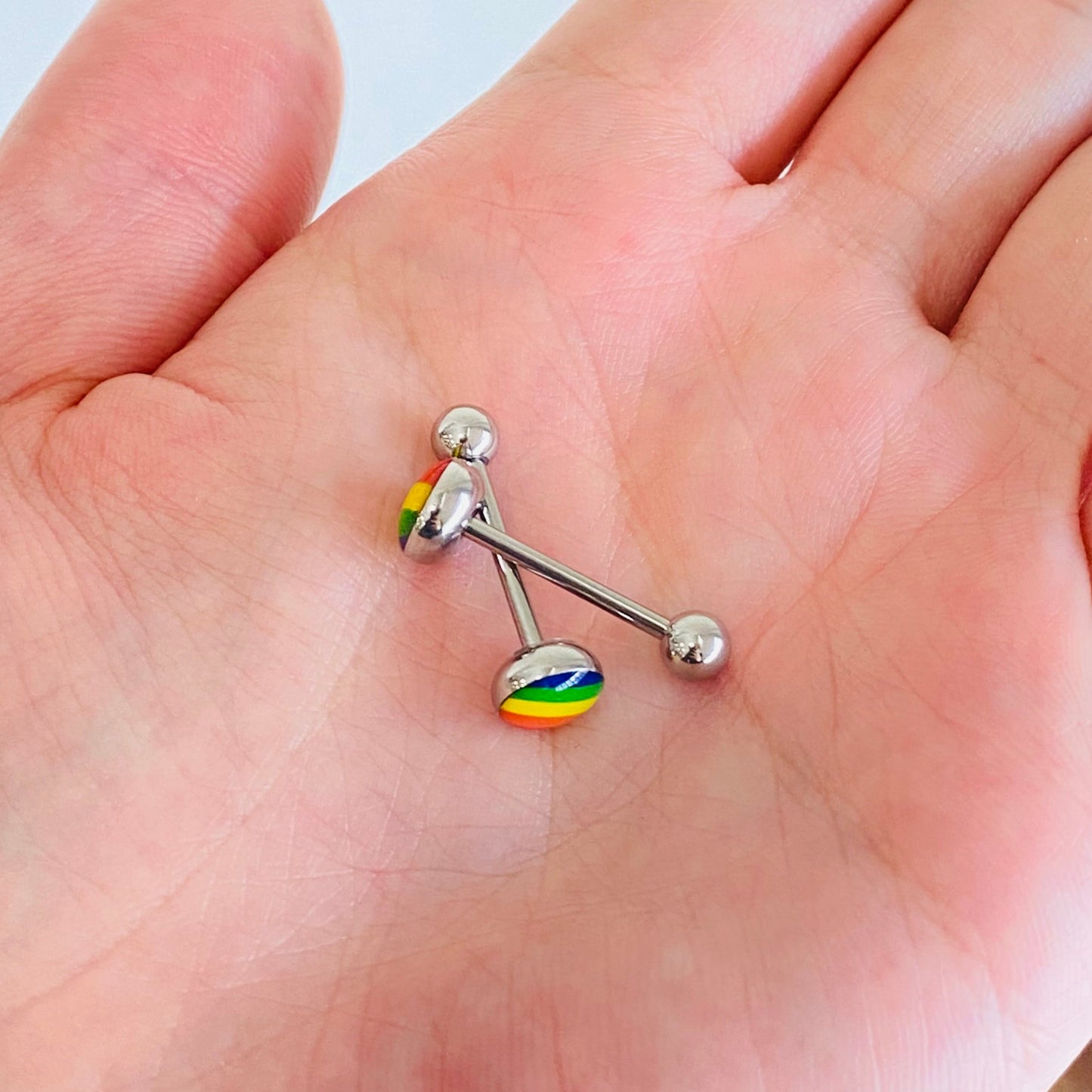 Gay Pride Logo Tongue Ring