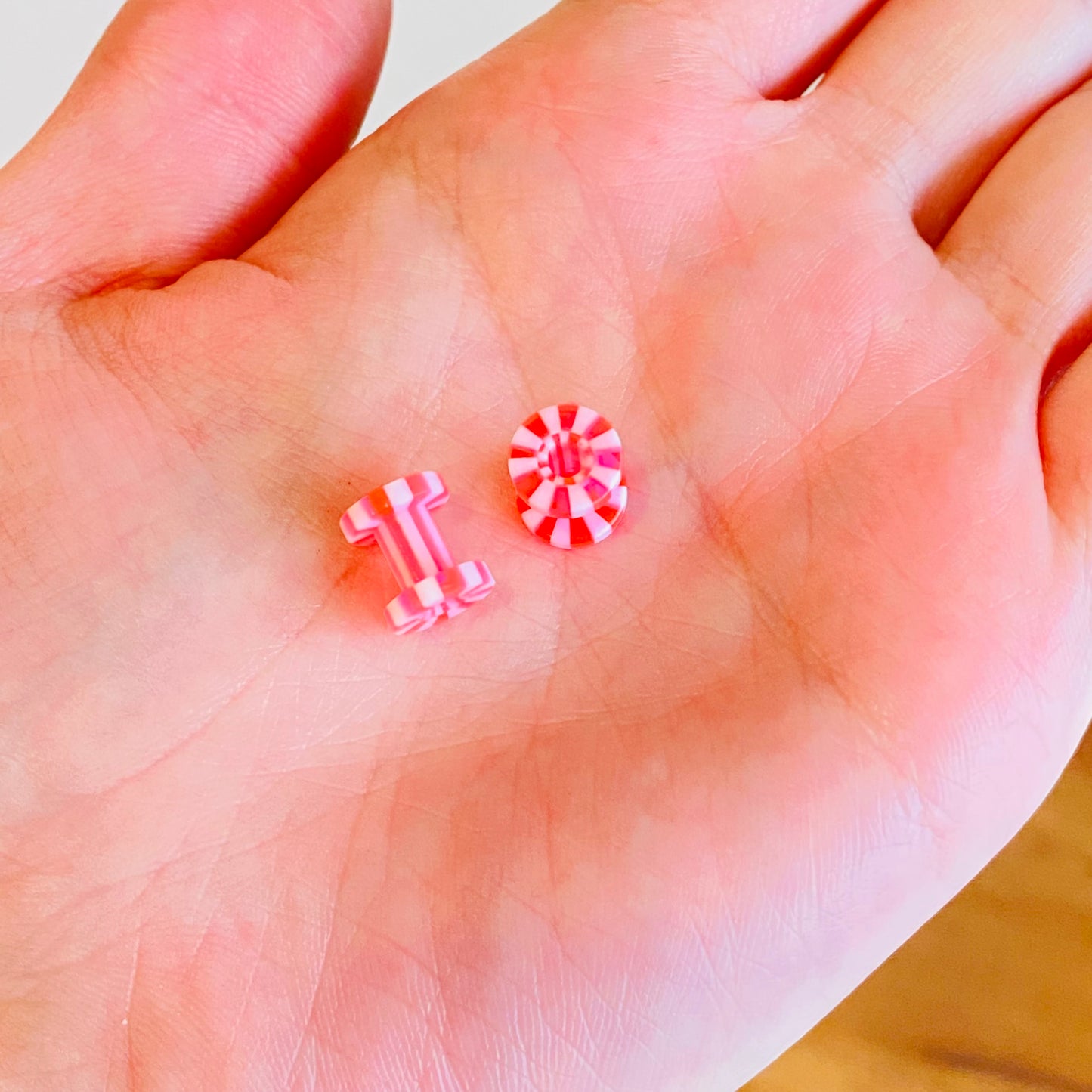 Red Candy Stripe Screw Tunnel