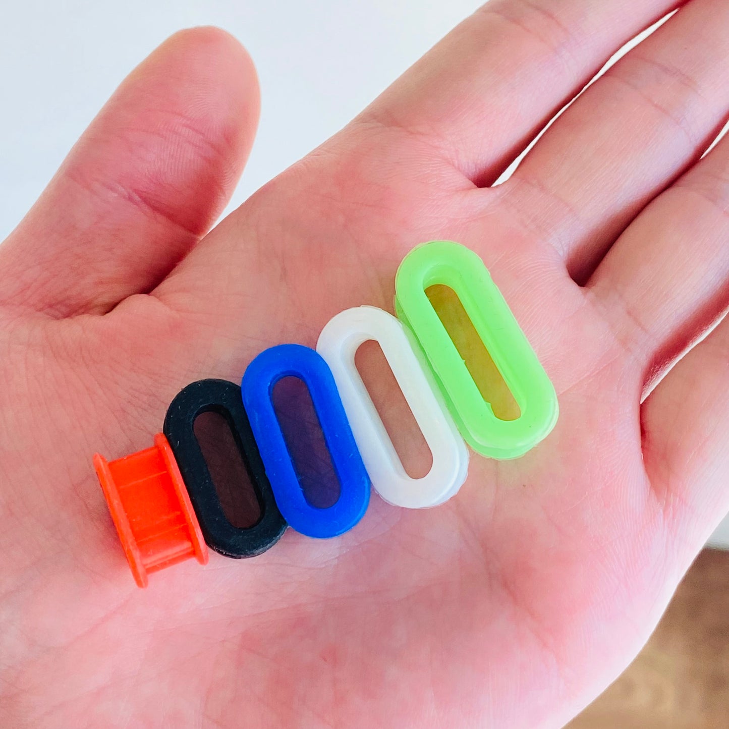Assorted Color Oval Flexible Silicone Tunnel