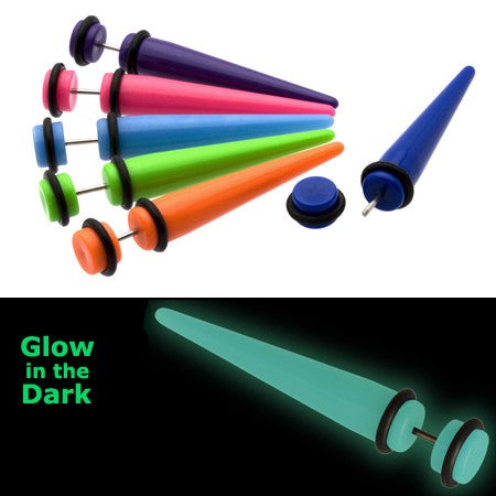 Glow in the Dark Neon Acrylic Cheater Taper