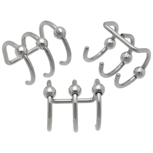 Steel Triple Bead Cartilage Clip On