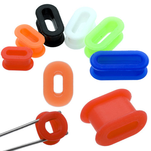 Assorted Color Oval Flexible Silicone Tunnel