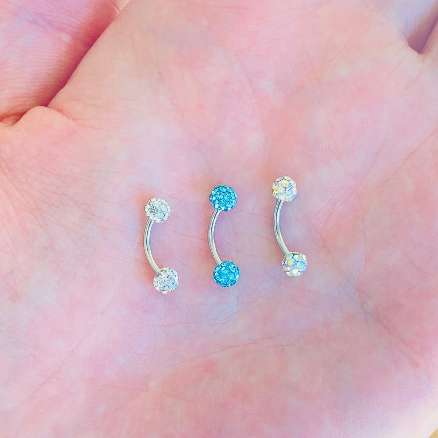 Crystal Ferido Curved Barbell