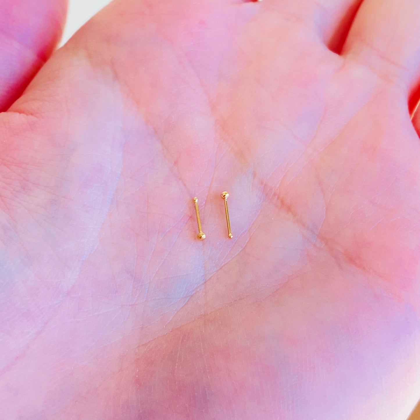 14K Gold Ball Top Nose Stud