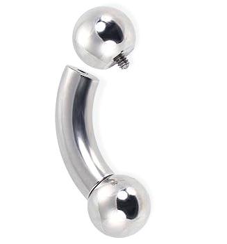 Steel Big Gauge Internally Threaded Curved Barbell 12G & Up