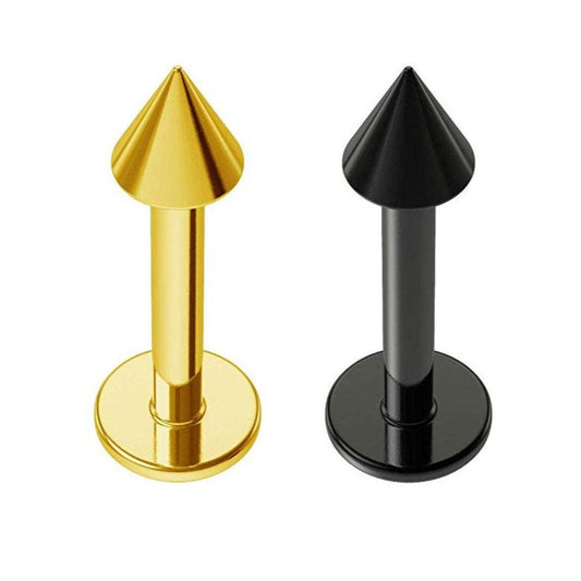 Ion Plated Steel Spike Cone Labret