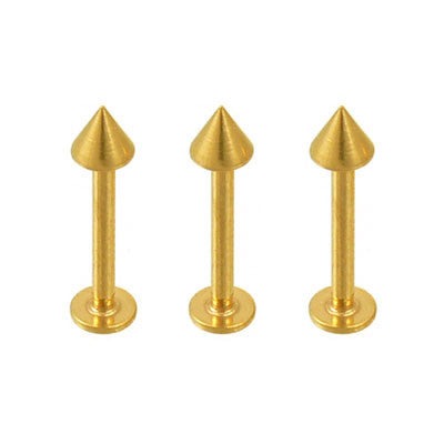 Ion Plated Steel Spike Cone Labret