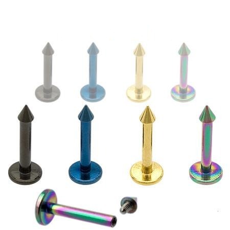 16G Internally Threaded Ion Plated Spike Labret