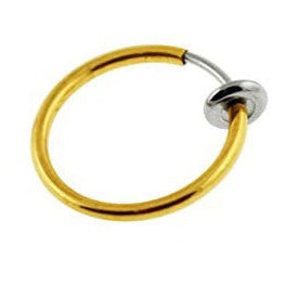 Spring Clip On Ion Plated Hoop