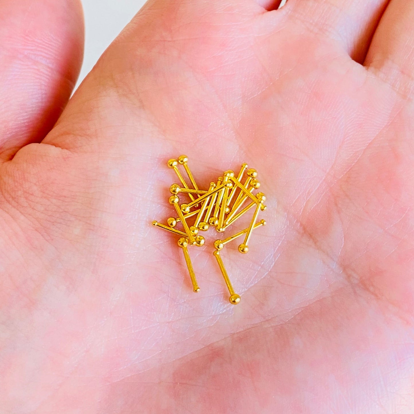 Gold Steel Ion Plated Ball Nose Stud