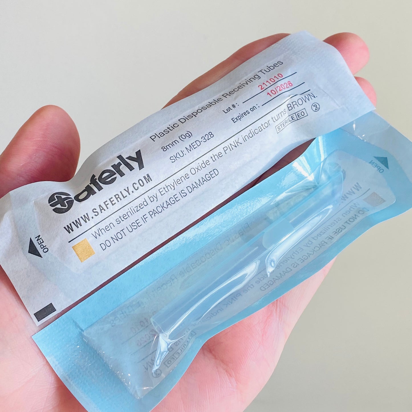 Disposable Sterilized Plastic Receiving Tube 0G