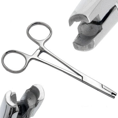 Dermal Anchor Holder Tube Hemostat Forceps For Dermal Tops