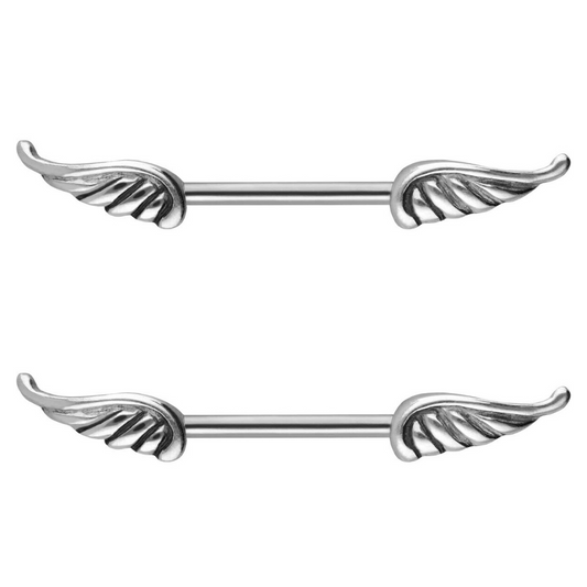 Steel Angel Wing Nipple Barbell