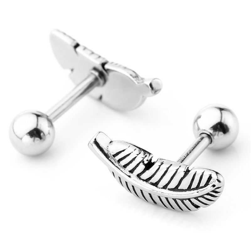 Steel Feather Tragus Barbell