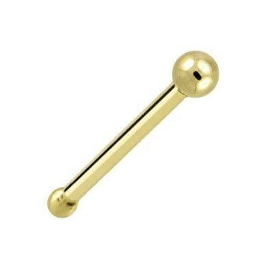 Gold Steel Ion Plated Ball Nose Stud