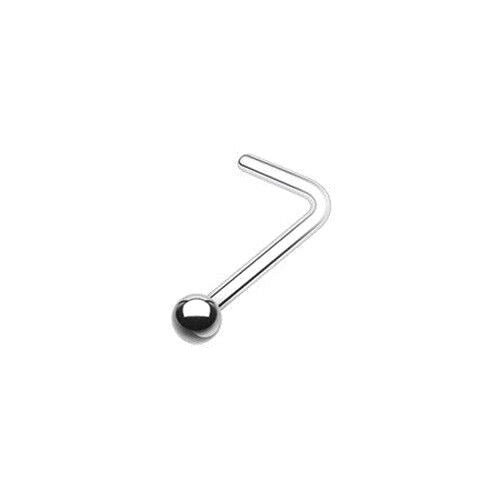 Steel Ball L Bend Nose Fishtail Ring