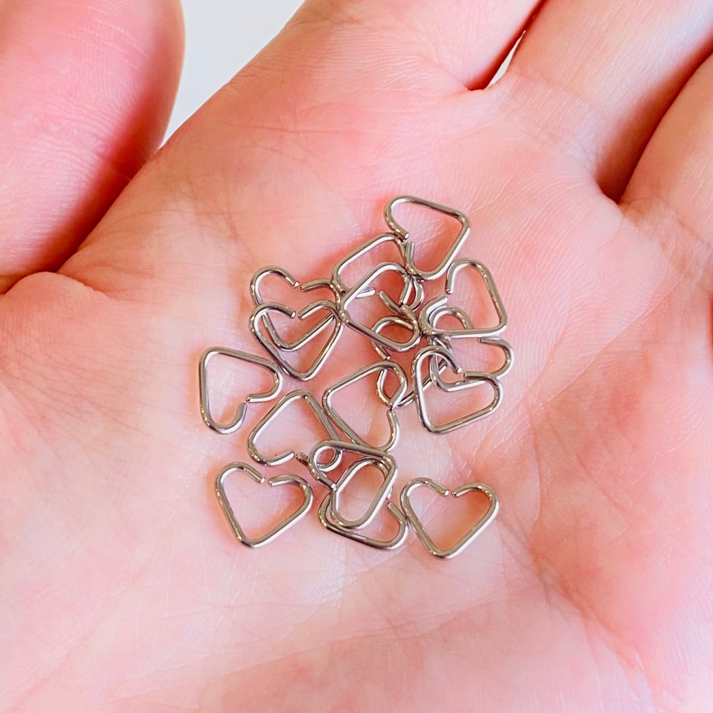 G23 Titanium Steel Heart Clip On Hoop