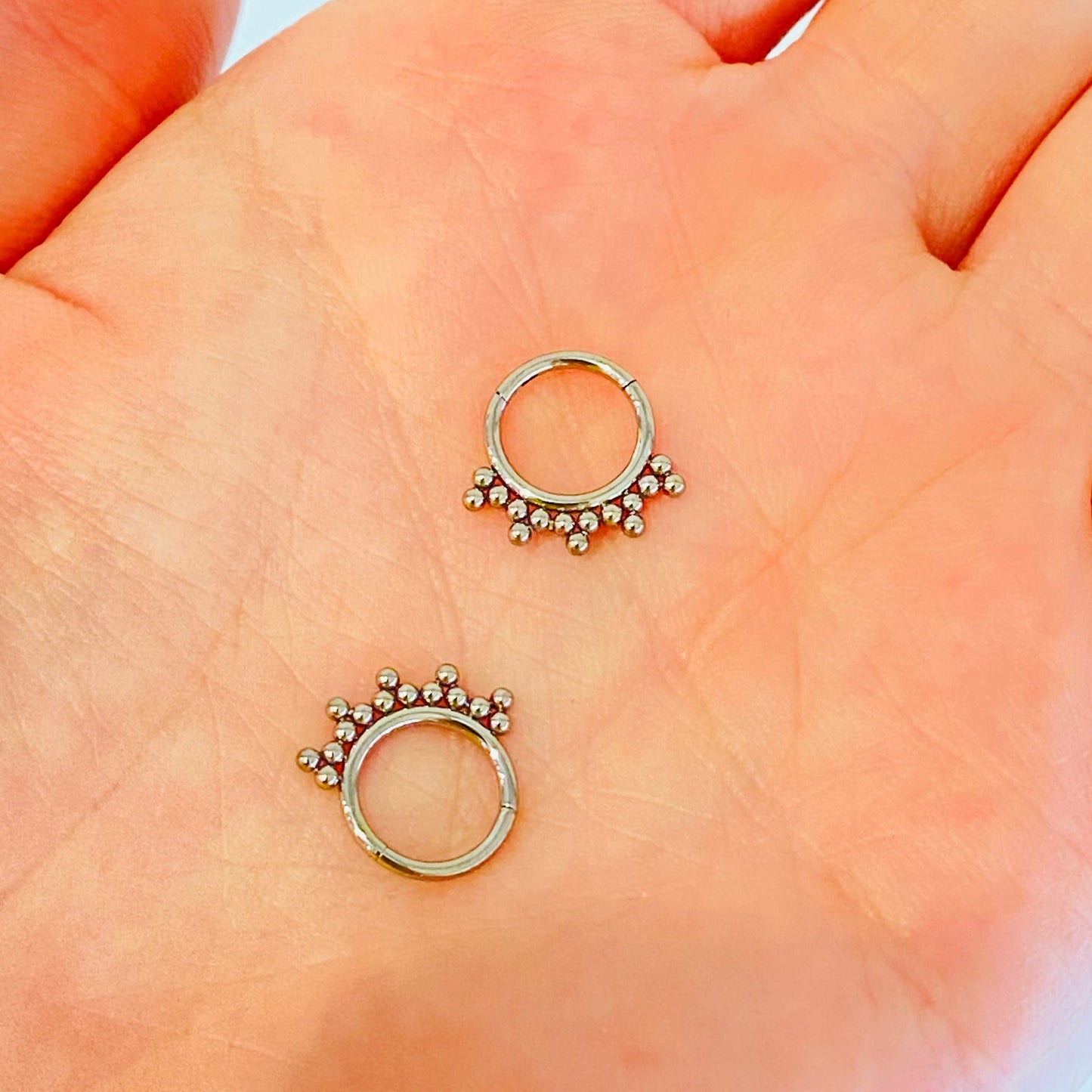 G23 Titanium Outer Crown Beads Hinged Segment Clicker