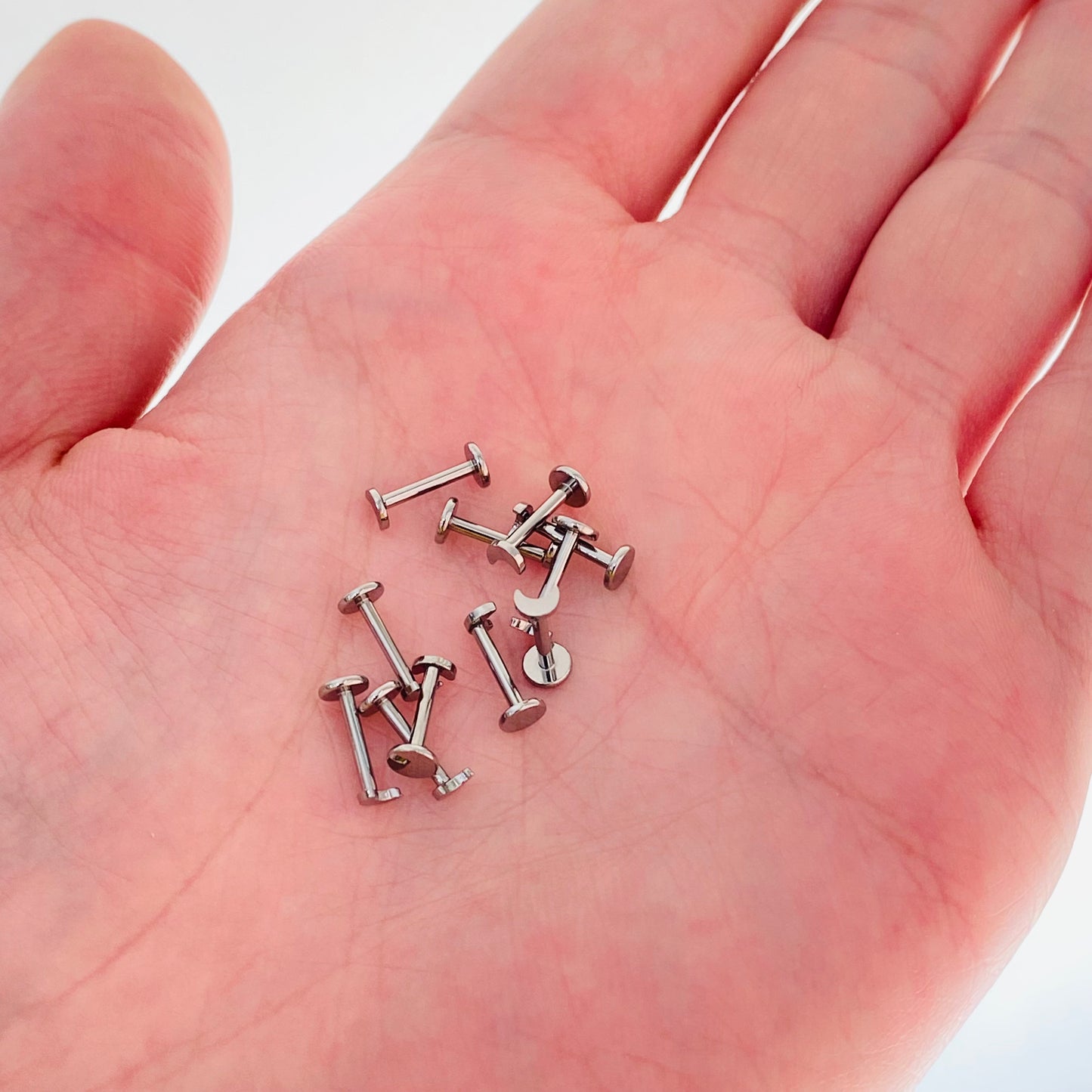 G23 Titanium Threadless Push In Moon Labret Tragus