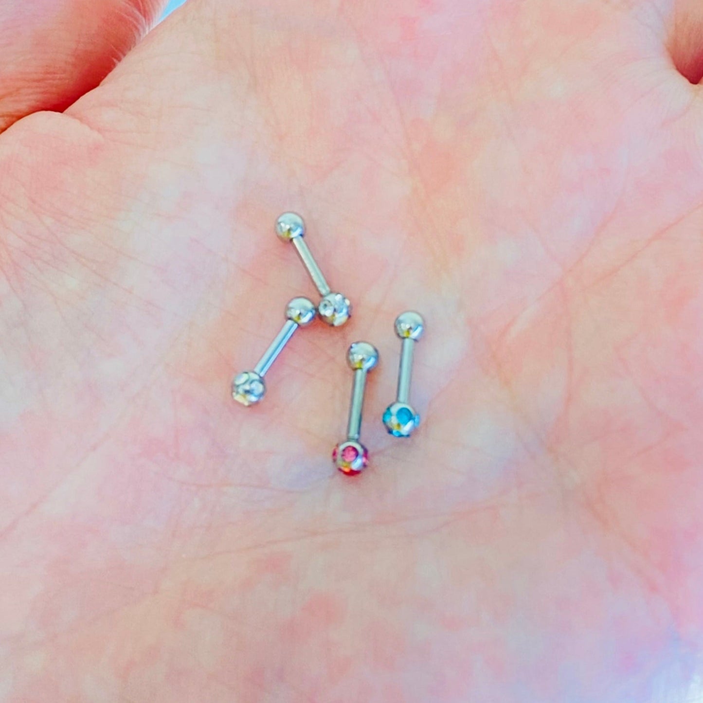 Multi CZ Tragus Cartilage Barbell